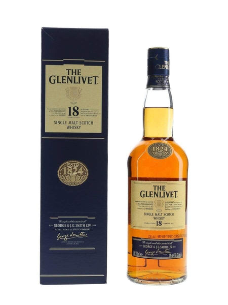 The Glenlivet Scotch Whisky, Single Malt, 18 ans d'Age, 43% vol. :  : Epicerie