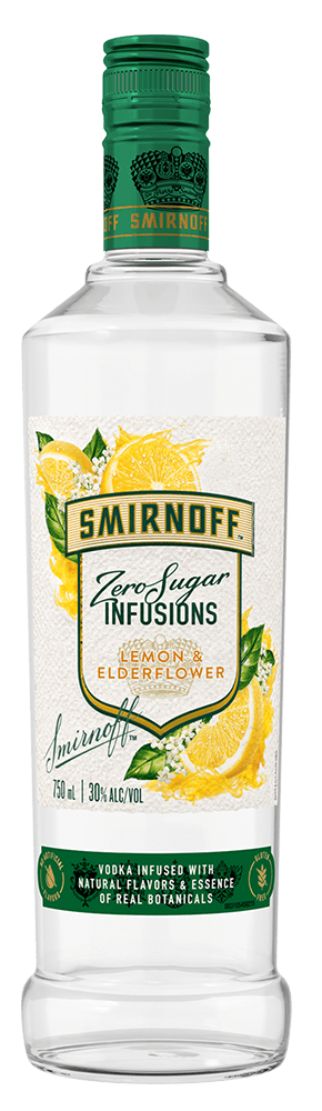 Vodka Smirnoff Zero Sugar Infusions Lemon & Elderflower Vodka L&P Wines & Liquors