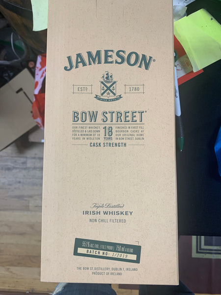 Jameson 18 Year Old / Bow Street Edition Irish Whiskey 750ml