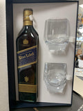 Scotch Whiskey Johnnie Walker Blue Label Scotch Whiskey Limited Edition Gift Set + 2 Glasses 750ml LP Wines & Liquors