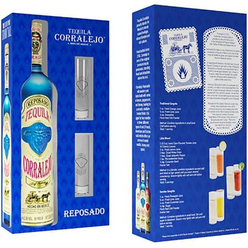 Tequila Tequila Corralejo Reposado Gift Set + 2 Branded Shot Glasses 750ml LP Wines & Liquors