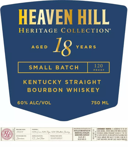 Bourbon Whiskey Heaven Hill 18 years old LP Wines & Liquors