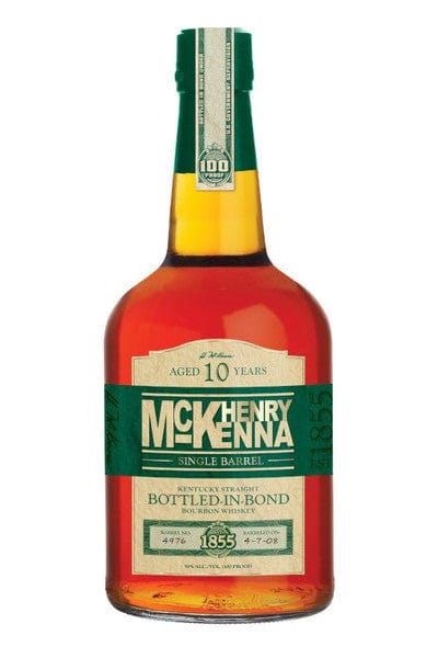 Bourbon Whiskey Henry McKenna Single Barrel Bottled In Bond Bourbon Whiskey 10 years L&P Wines & Liquors
