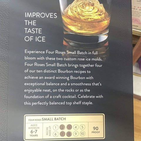 Four Roses Small Batch Bourbon Whiskey 750ml Gift Set + Two Custom Ros ...