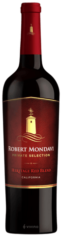 California Red Wines Robert Mondavi California Heritage Red Blend Private Selection LP Wines & Liquors