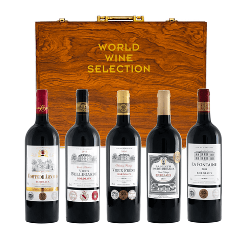 France Red Wines World Wine Selection Bordeaux Red Wine Briefcase Gift Set LP Wines & Liquors