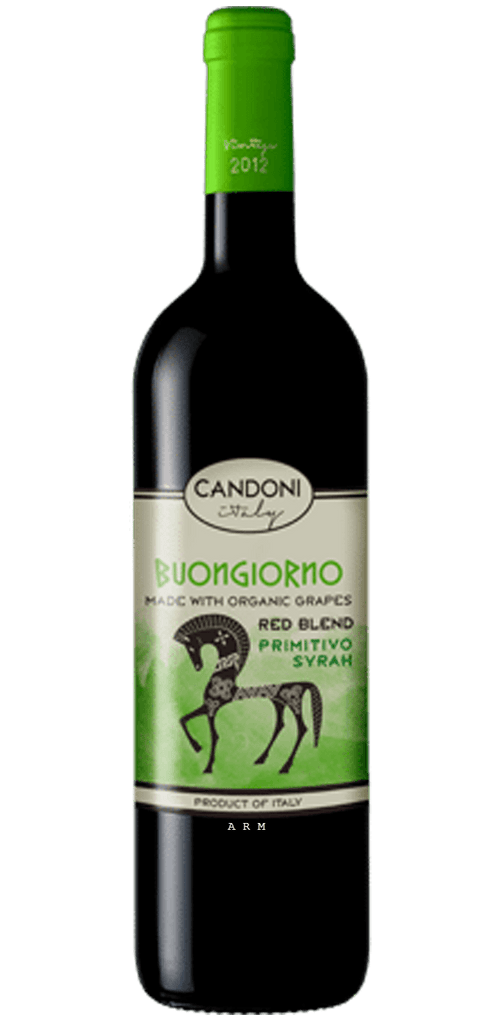 Italy Red Wines Buongiorno Organic Cabernet Sauvignon with Syrah 750ml Candoni Green LP Wines & Liquors
