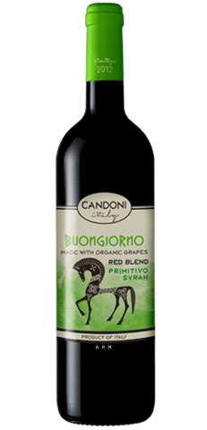 Italy Red Wines Buongiorno Organic Cabernet Sauvignon with Syrah 750ml Candoni Green LP Wines & Liquors