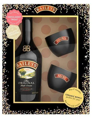 Liquers Bailey’s Irish Cream 750ml Gift Set + 2 Reusable Ceramic Bowls LP Wines & Liquors