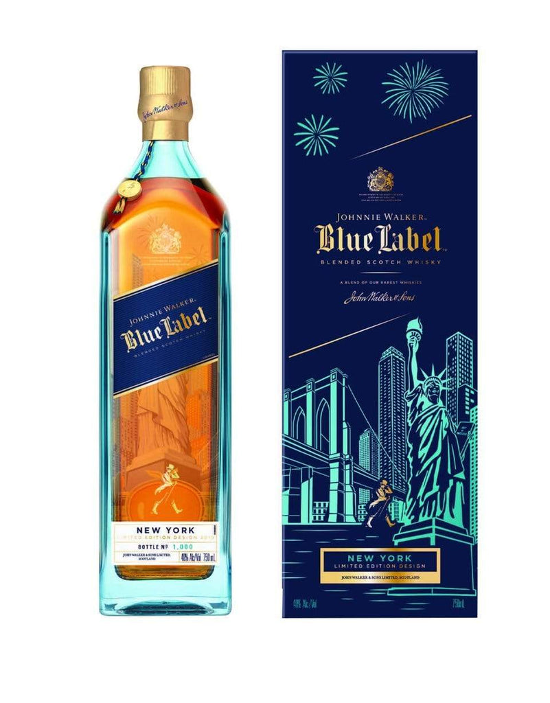 Scotch Whiskey Johnnie Walker Blue Label Scotch Whiskey Limited Edition New York Design 750ml LP Wines & Liquors