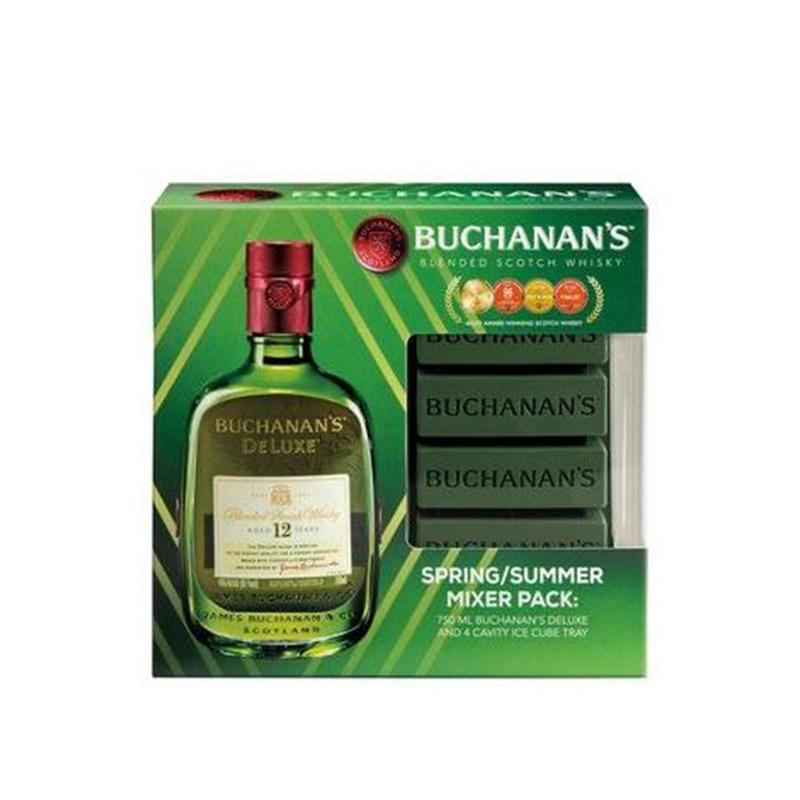 Buchanan's Deluxe Scotch Whiskey Gift Set + Ice Cube Tray 750ml