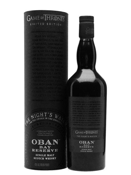 Scotch Whisky Game of Thrones The Night's Watch Oban Bay Reserve Scotch Whiskey 750ml LP Wines & Liquors