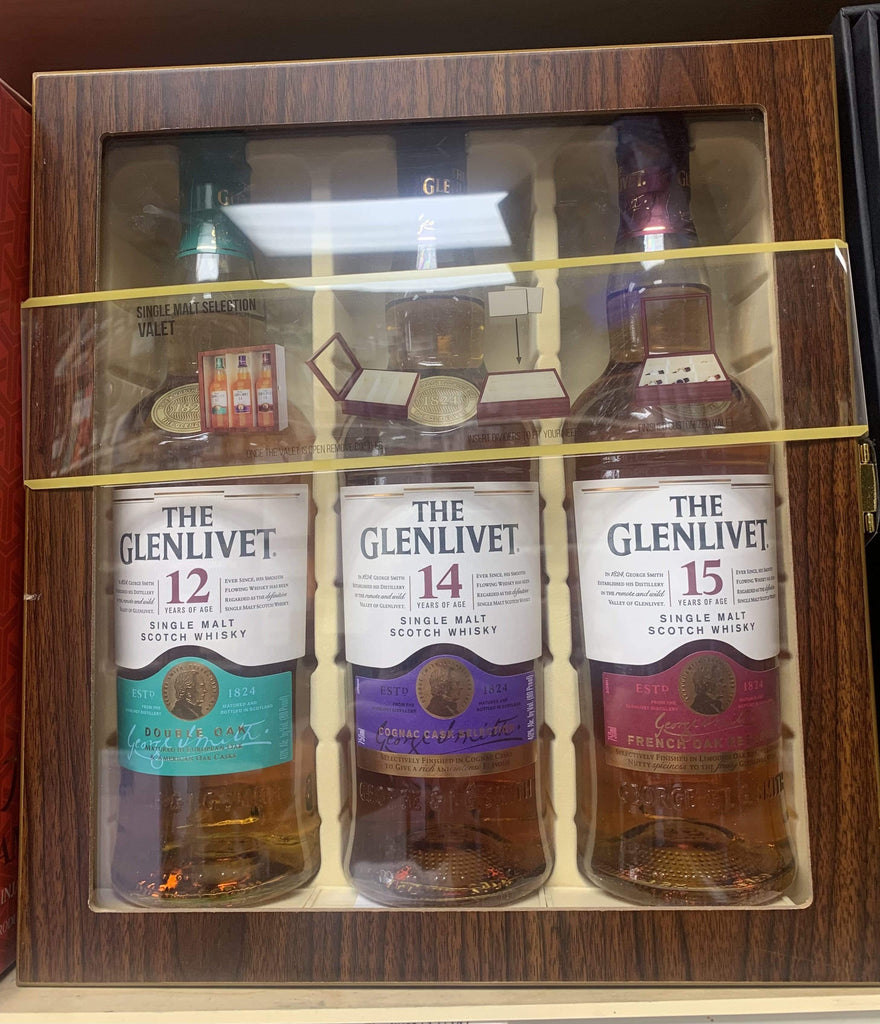 Scotch Whisky The Glenlivet Scotch Whiskey Gift Set LP Wines & Liquors