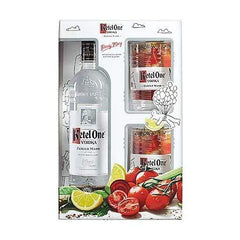 Ketel One Vodka Gift Set + 2 Ketal One Glass Cups 750ml