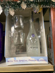 Pravda Vodka Gift Set + 2 Glasses 750ml